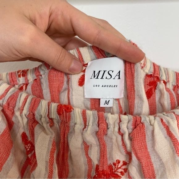 Misa Los Angeles coral floral acel off the shoulder mini dress - Picture 5 of 9